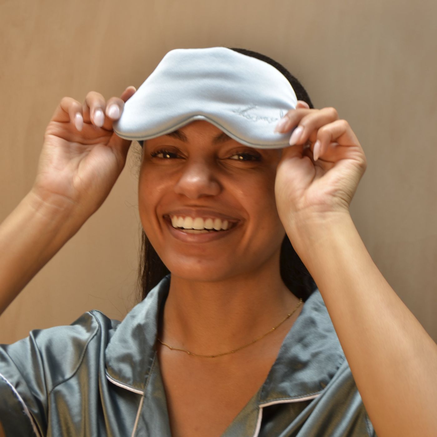 Blue Hour silk eye mask, a moment of rest